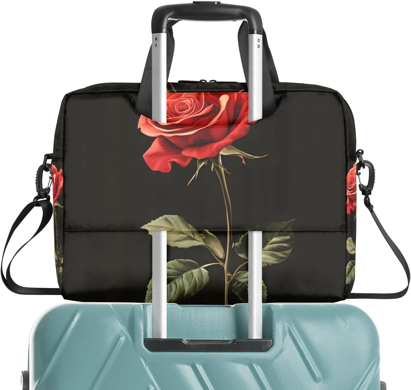 Rose Laptop Bag for 14 15 15.6 Inch, Waterproof Laptop Sleeve Case Computer Cover Carrying Bag Travel Work Briefcase Shoulder Bags