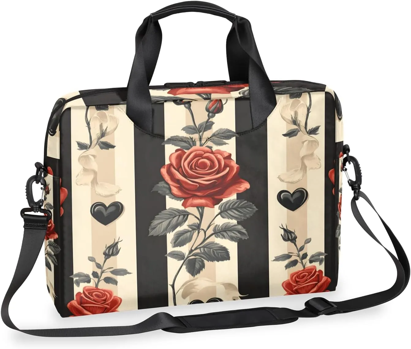 Rose Laptop Bag for 14 15 15.6 Inch, Waterproof Laptop Sleeve Case Computer Cover Carrying Bag Travel Work Briefcase Shoulder Bags