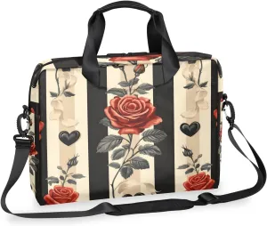 Rose Laptop Bag for 14 15 15.6 Inch, Waterproof Laptop Sleeve Case Computer Cover Carrying Bag Travel Work Briefcase Shoulder Bags