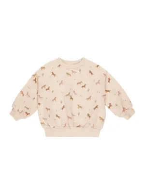 Rylee & Cru Relaxed Sweatshirt, Horses