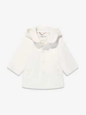 Sarah Louise Boys Hooded Coat in Ivory