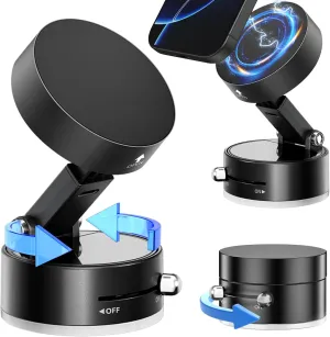 Seltureone Vacuum Magnetic Phone Holder2025 Upgrated,360 Rotatable and Retractable Vacuum Suction Phone Stand for CarMulti-Scene Universal Magnetic Phone Mount Stand for All Mobile Phones