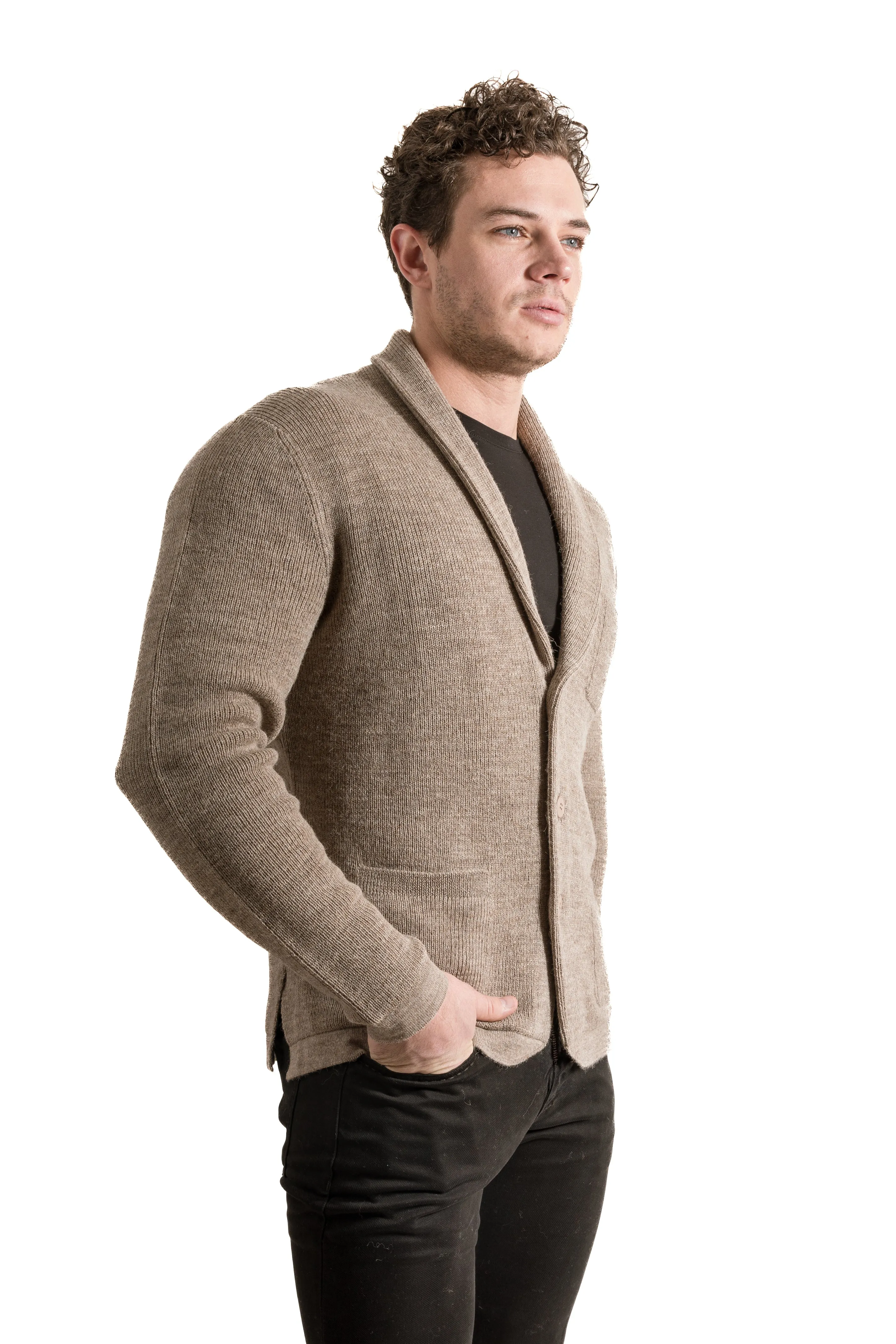 Shawl Collar Alpaca Cardigan PS3400