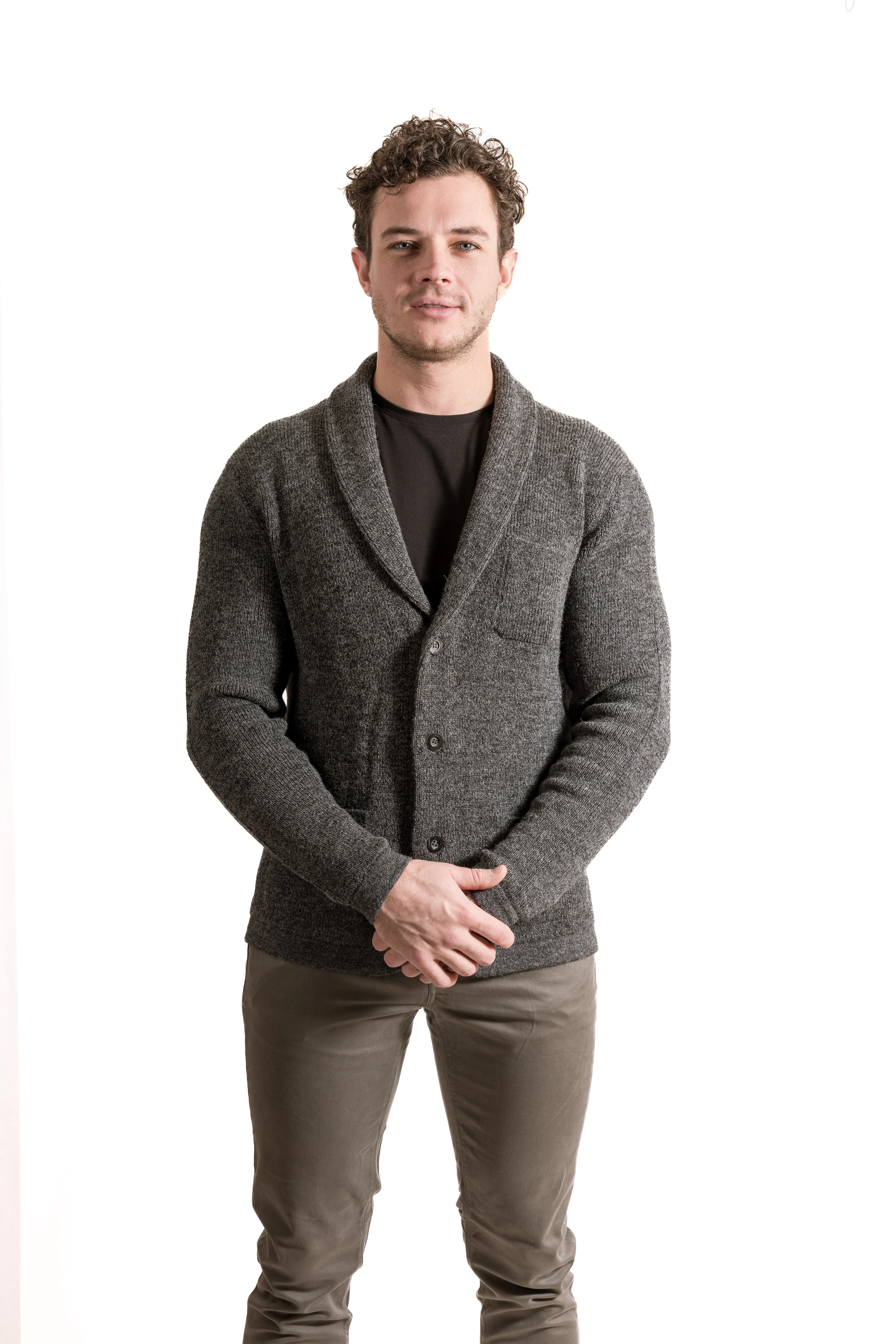 Shawl Collar Alpaca Cardigan PS3400