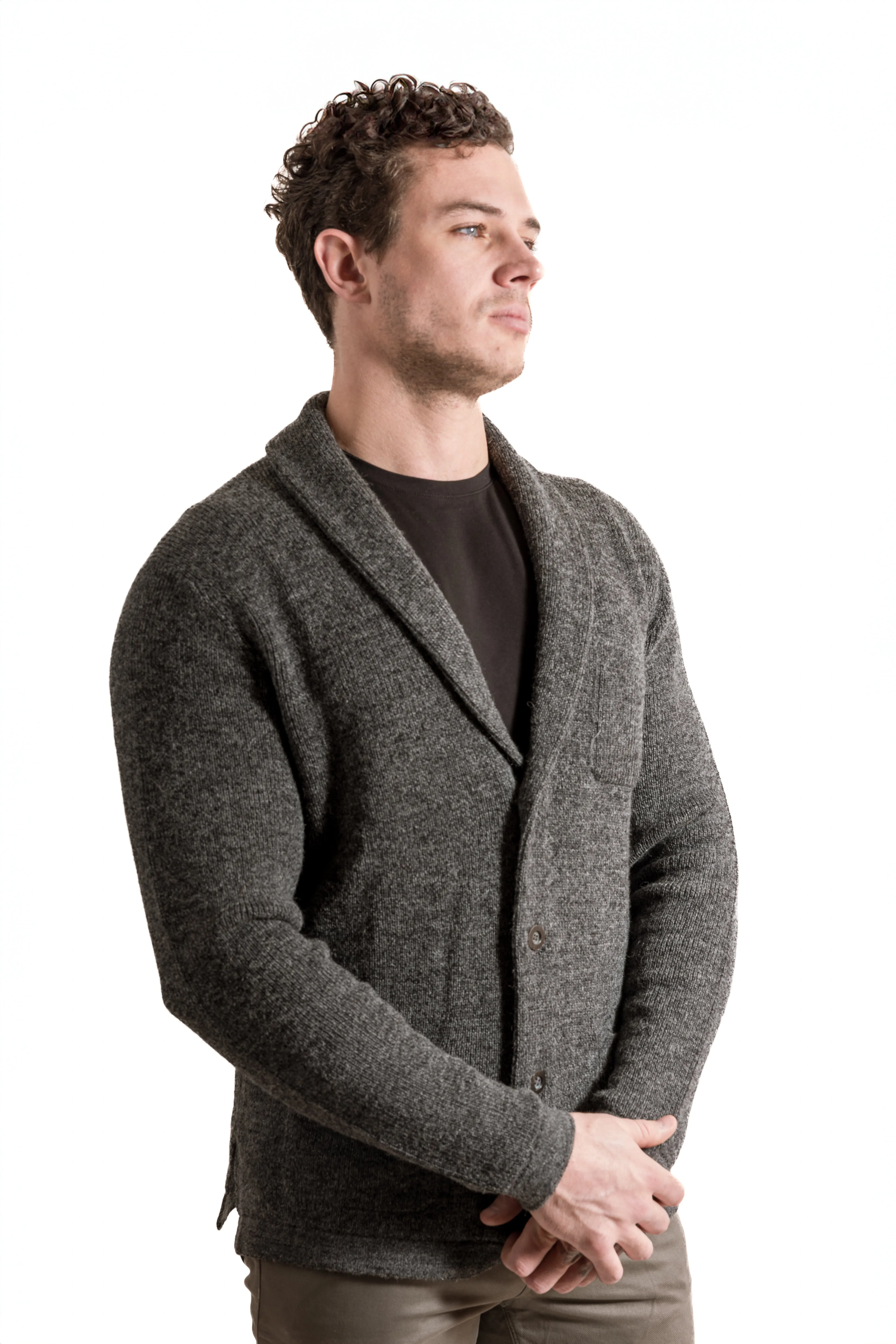 Shawl Collar Alpaca Cardigan PS3400