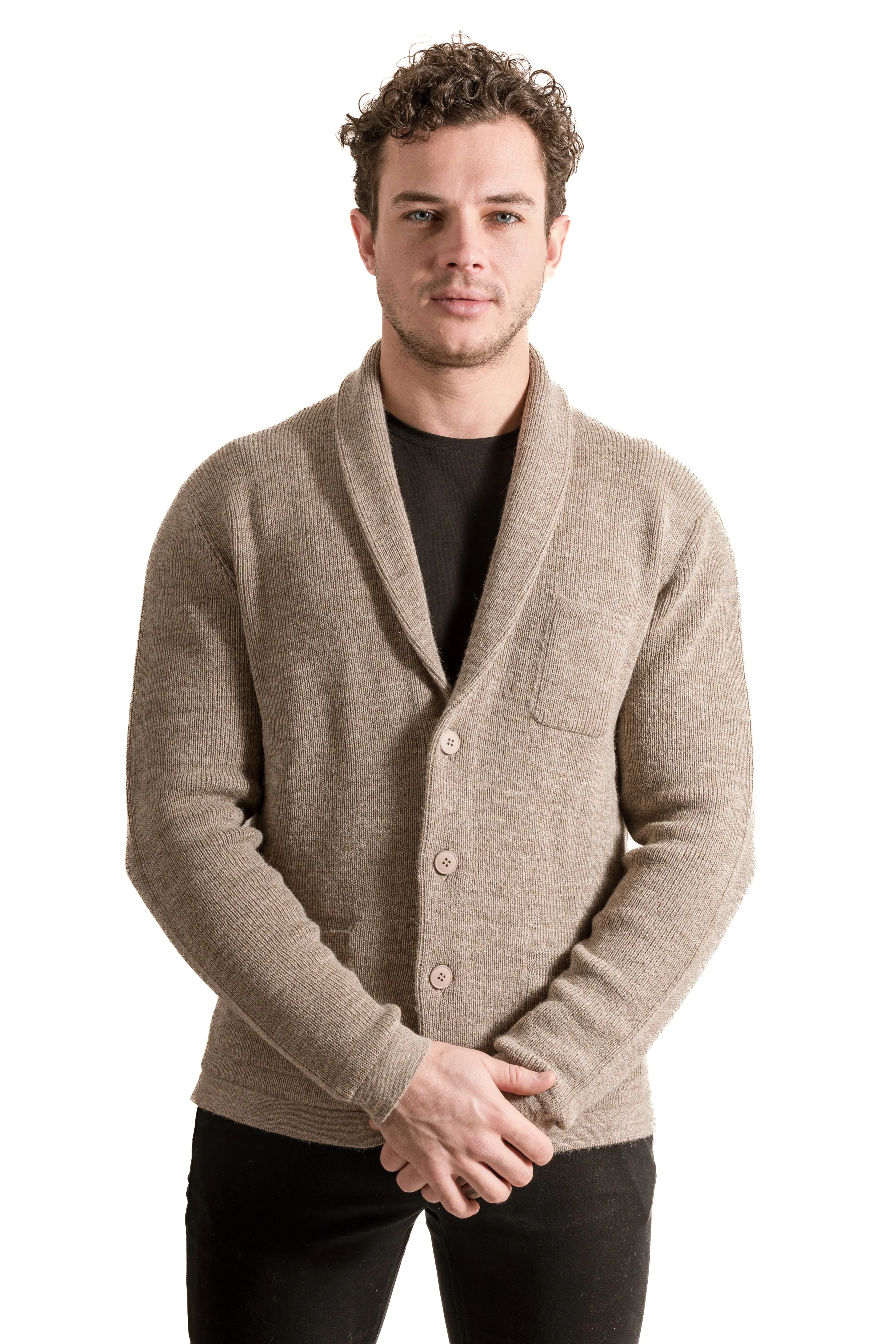Shawl Collar Alpaca Cardigan PS3400