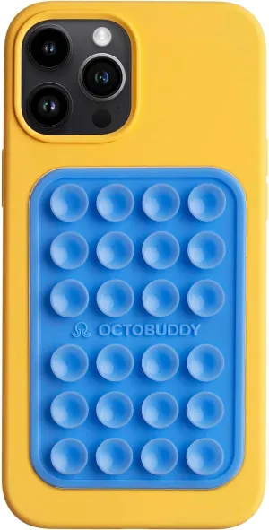 Silicone Suction Phone Case Adhesive Mount - Hands-Free, Strong Grip Holder for Selfies & Videos - Durable, Easy to Use - iPhone & Android Compatible - 2.25 x 3.25, Baby Blue Jay