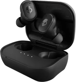 Skullcandy Grind In-Ear Wireless Earbuds, 40 Hr Battery, Skull-iQ, Alexa Enabled, Microphone, Works with iPhone Android and Bluetooth Devices - True Black