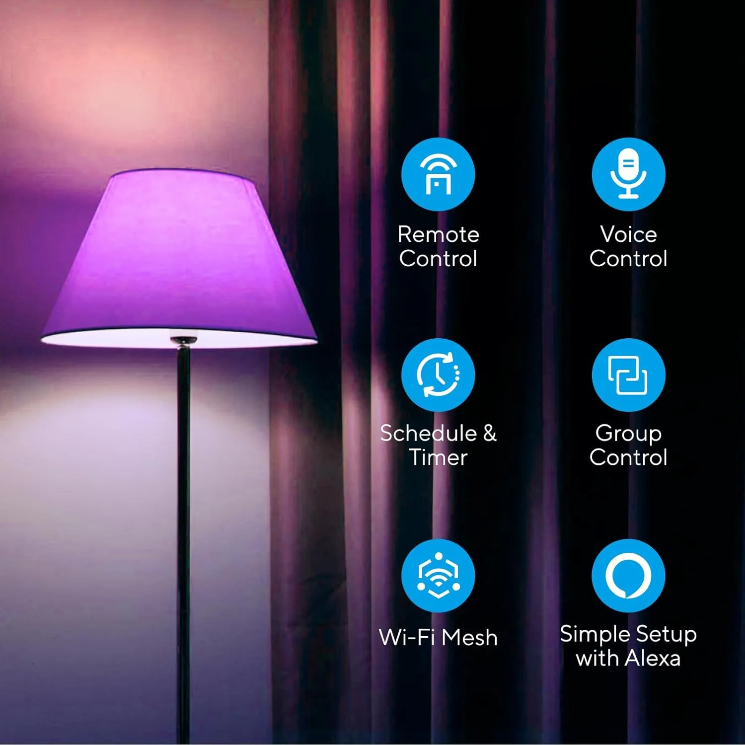 Smart Light Bulbs, 1100 Lumen, 90 CRI WiFi Mesh & Bluetooth Color Changing A19 Light Bulb, 16 Million DIY Colors RGB Light Bulbs, Compatible with Alexa, Google Assistant Home App, 4 Pack