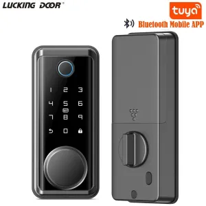 Smart Lock Bluetooth Remote Control Fingerprint Biometric Password RFID Card Code Deadbolt