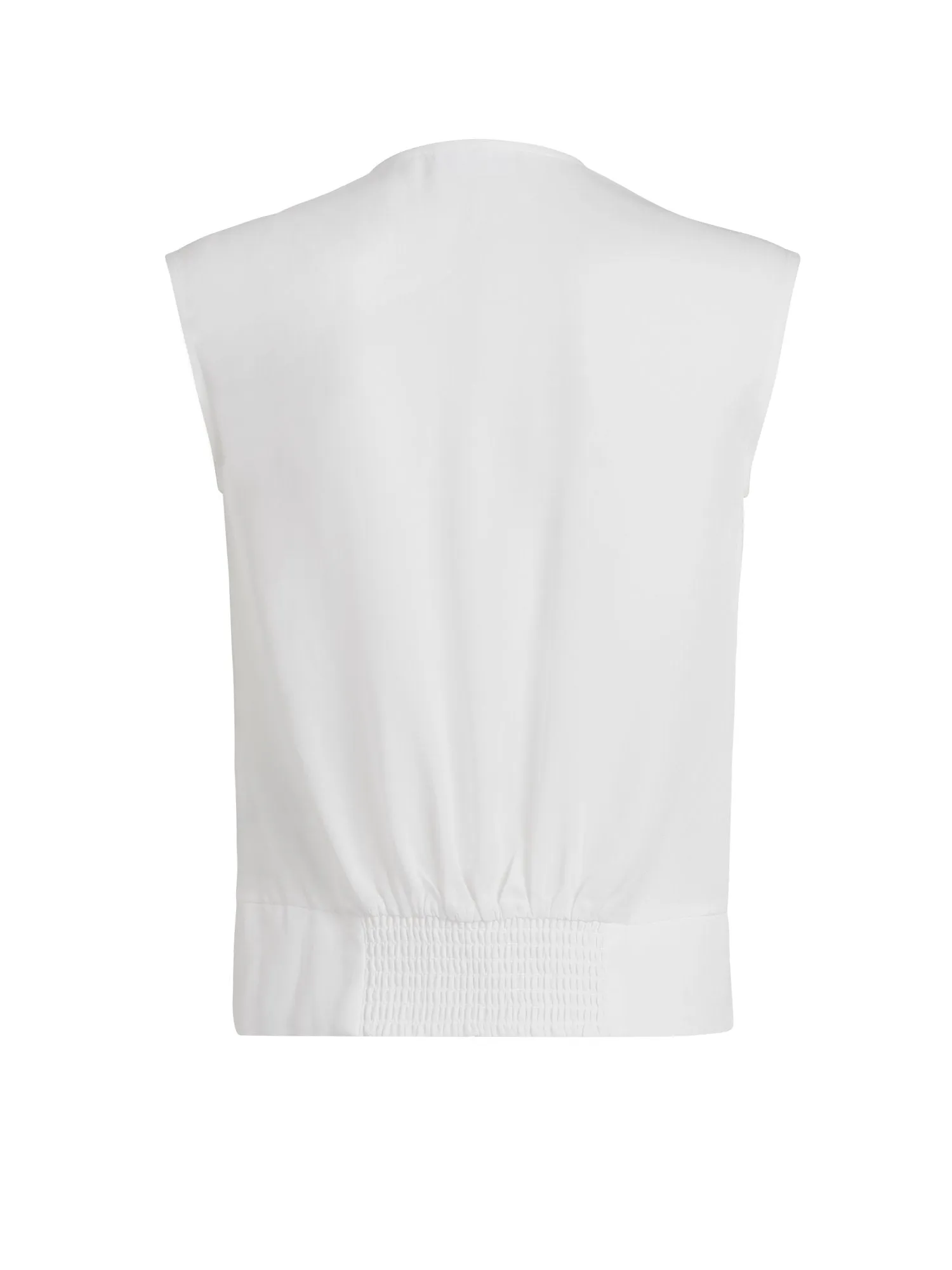 Smocked Wrap Blouse