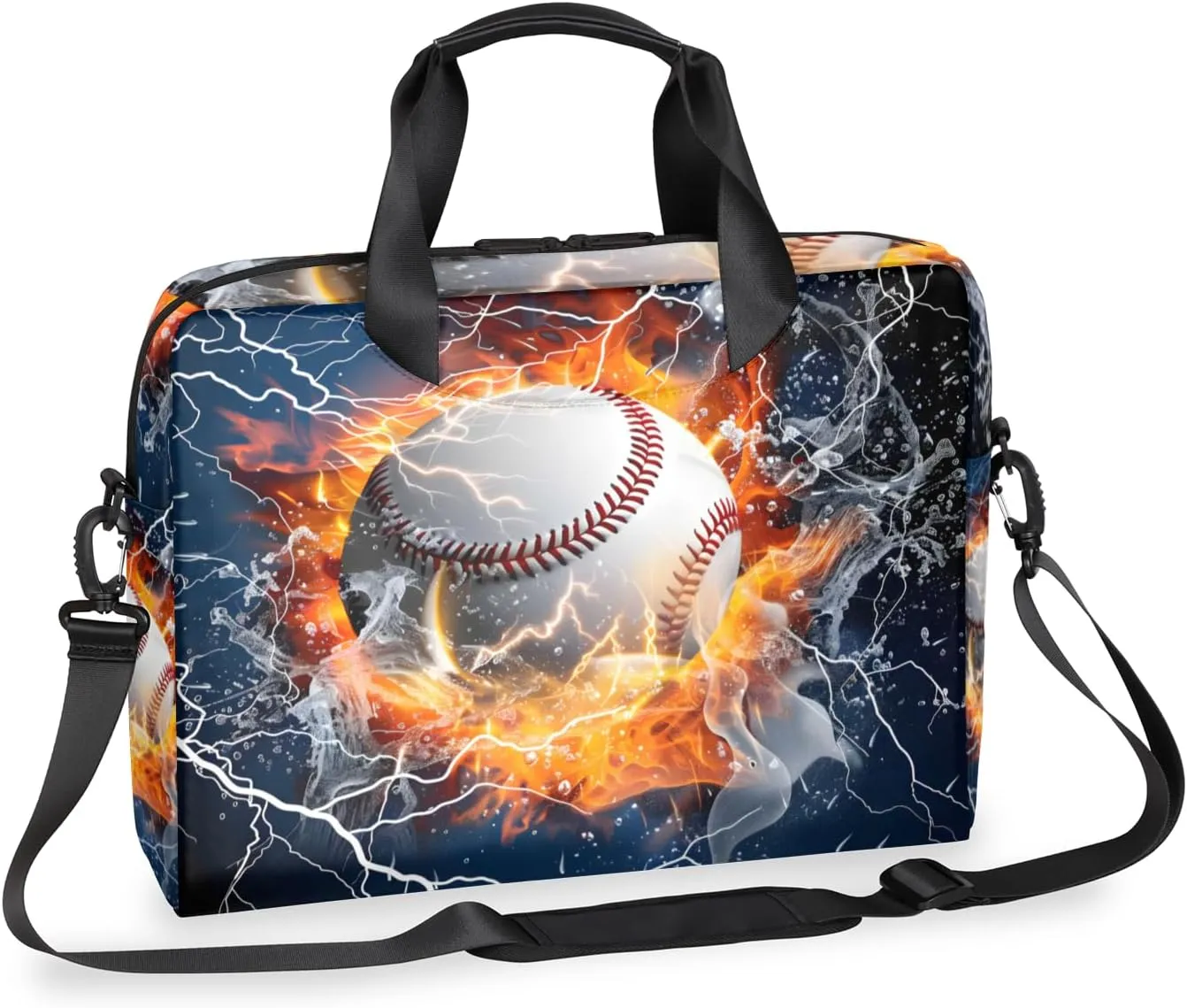 Sports Baseball Themed Laptop Sleeve Case 14 15 15.6 inch, Sports Baseball Themed Laptop Briefcase Shoulder Bag Waterproof Travel Computer Cover Carrying Bags