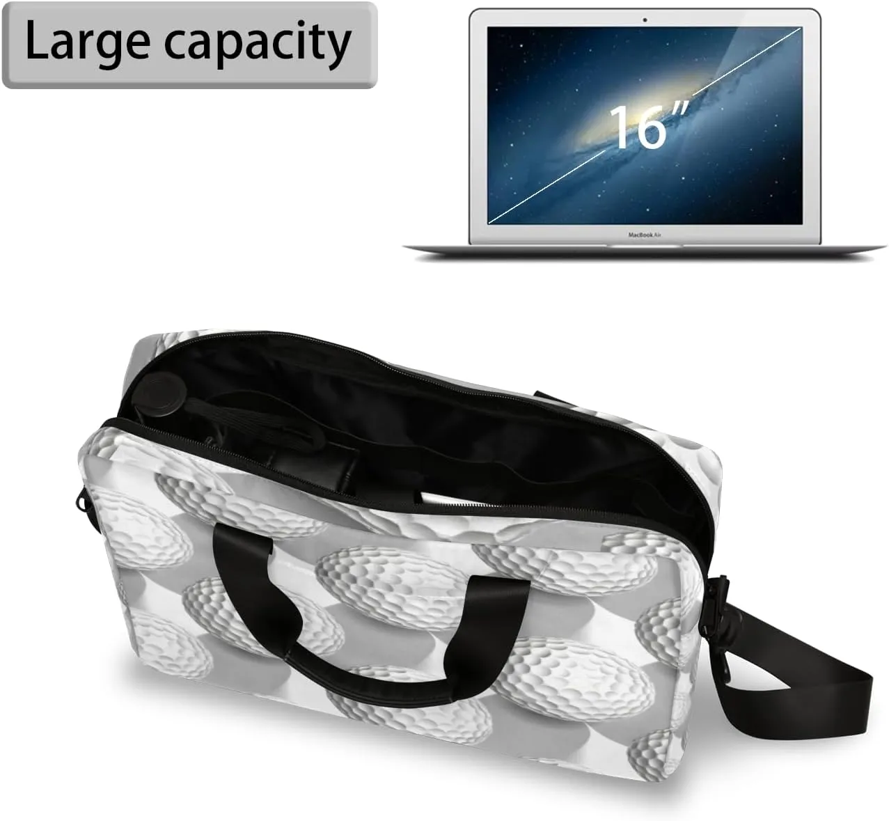 Sports Golf Laptop Sleeve Case 14 15 15.6 inch, Sports Golf Laptop Briefcase Shoulder Bag Waterproof Travel Computer Cover Carrying Bags