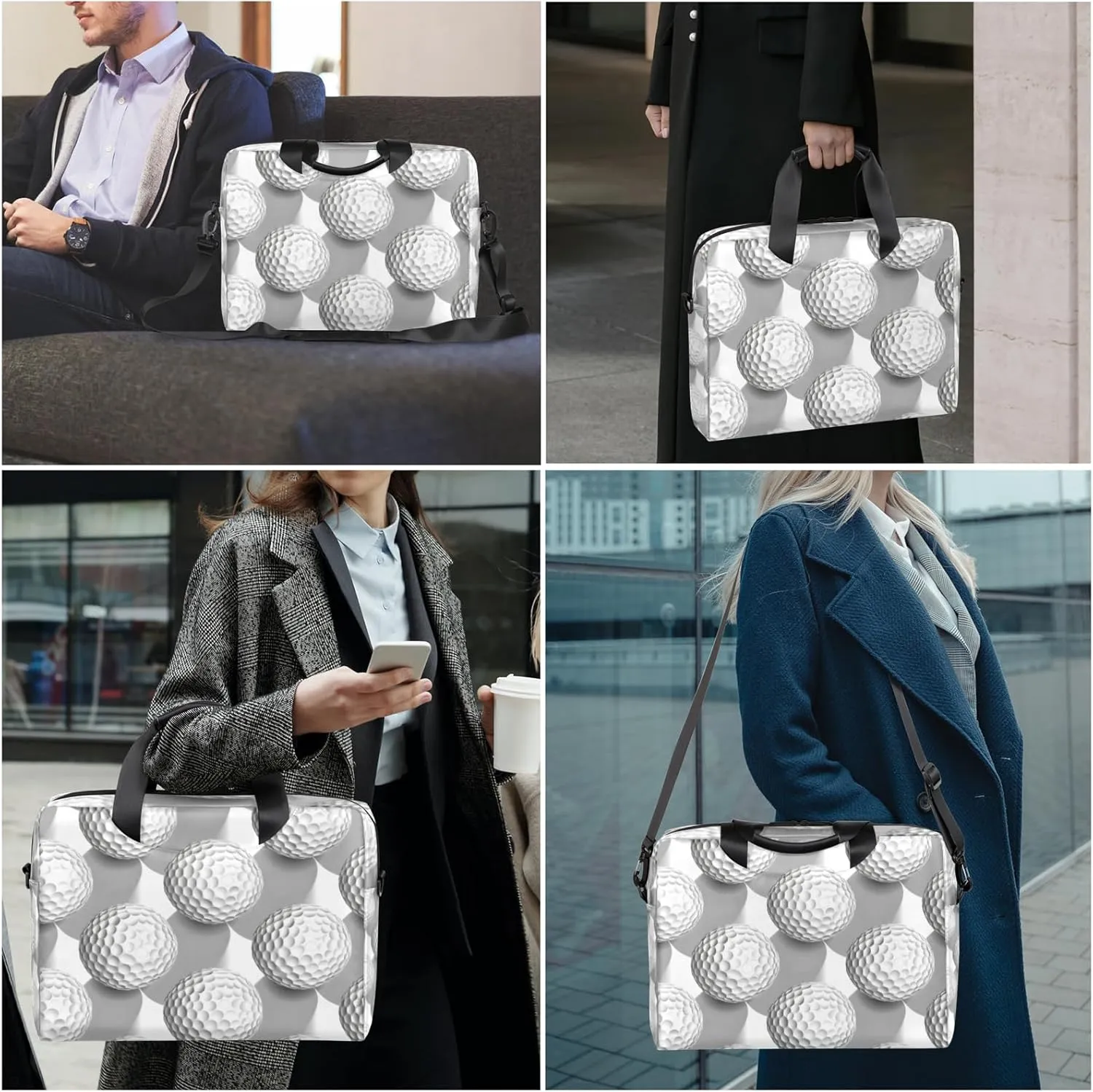 Sports Golf Laptop Sleeve Case 14 15 15.6 inch, Sports Golf Laptop Briefcase Shoulder Bag Waterproof Travel Computer Cover Carrying Bags