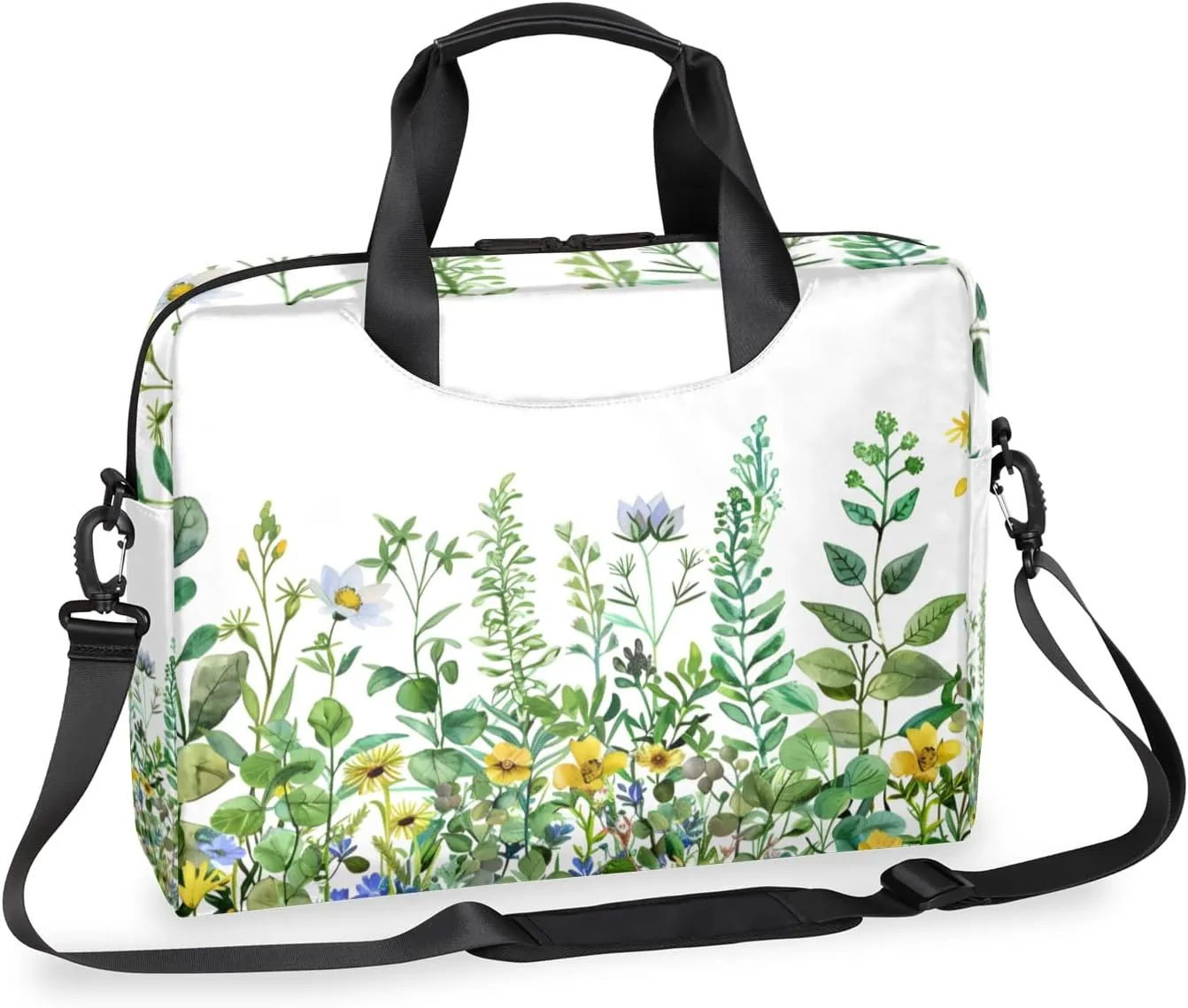 Spring Wildflowers Laptop Sleeve Case 14 15 15.6 inch, Spring Wildflowers Laptop Briefcase Shoulder Bag Waterproof Travel Computer Cover Carrying Bags