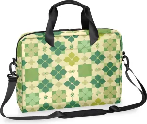 St Patricks Day Clover Shamrock Laptop Sleeve Case 14 15 15.6 inch, St Patricks Day Clover Shamrock Laptop Briefcase Shoulder Bag Waterproof Travel Computer Cover Carrying Bags
