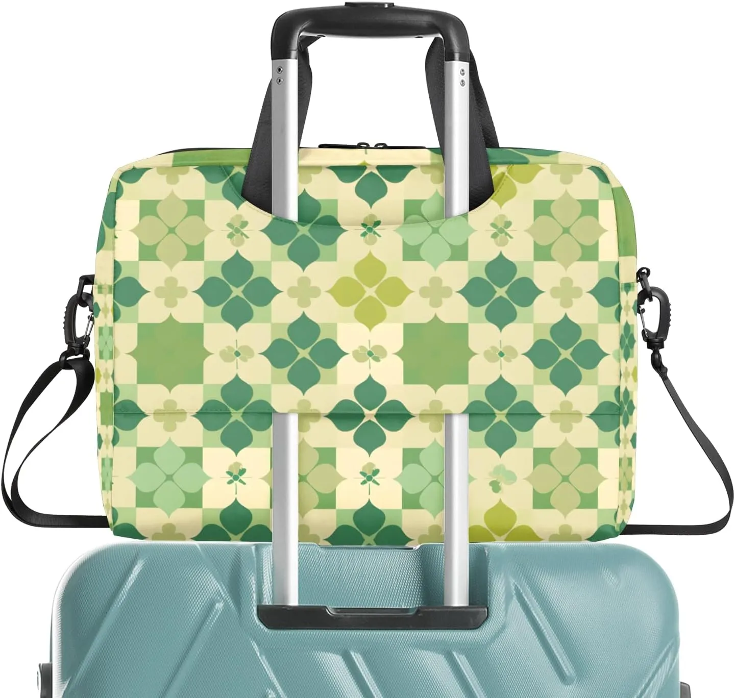 St Patricks Day Clover Shamrock Laptop Sleeve Case 14 15 15.6 inch, St Patricks Day Clover Shamrock Laptop Briefcase Shoulder Bag Waterproof Travel Computer Cover Carrying Bags