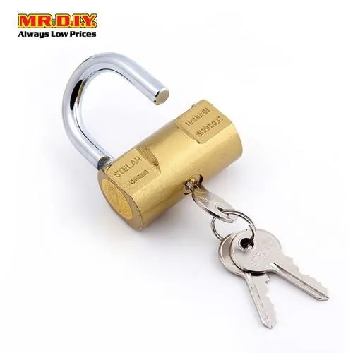 STELAR Brass Block Heavy-Duty Security Padlock Double Lock (50mm)