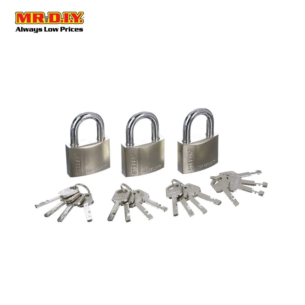 STELAR Security Padlock 50mm (3pcs) BH503