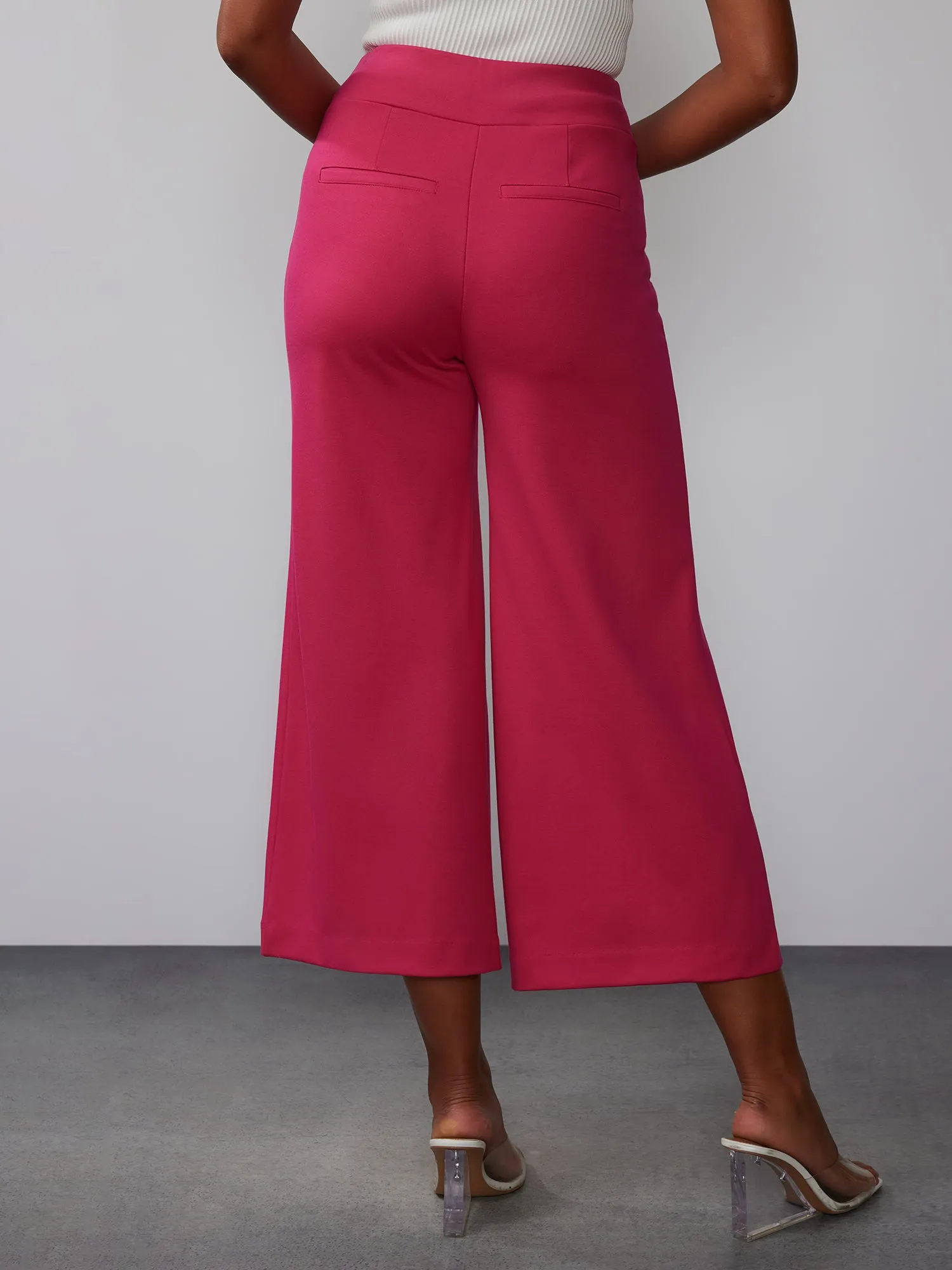 Tall Ponte Pull-On Palazzo Crop Pant