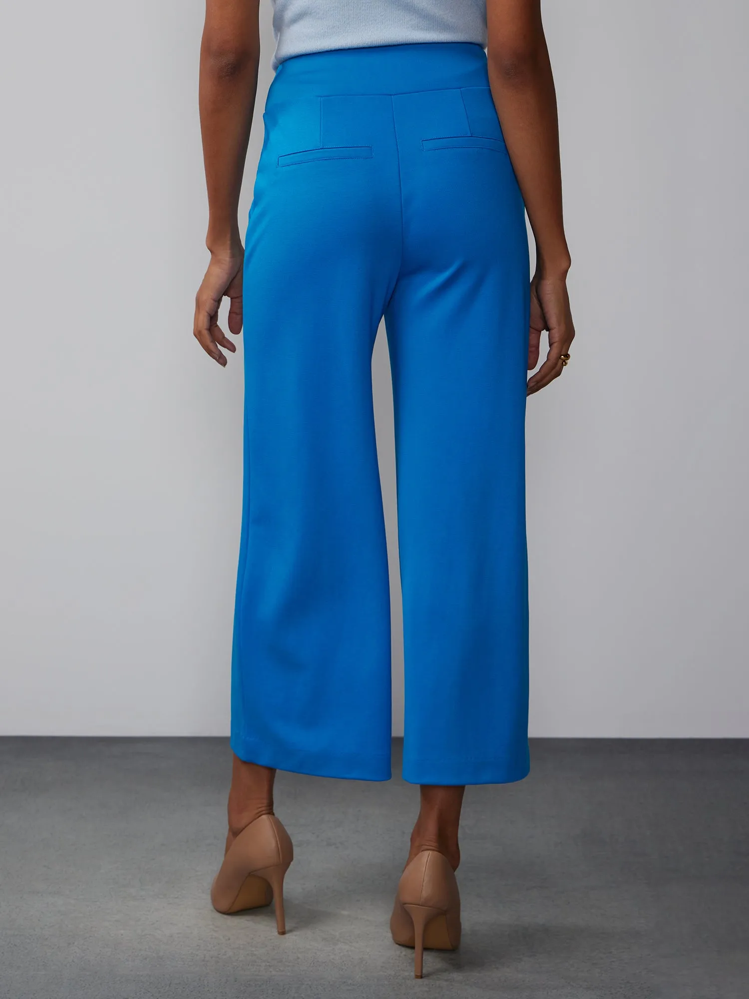 Tall Ponte Pull-On Palazzo Crop Pant