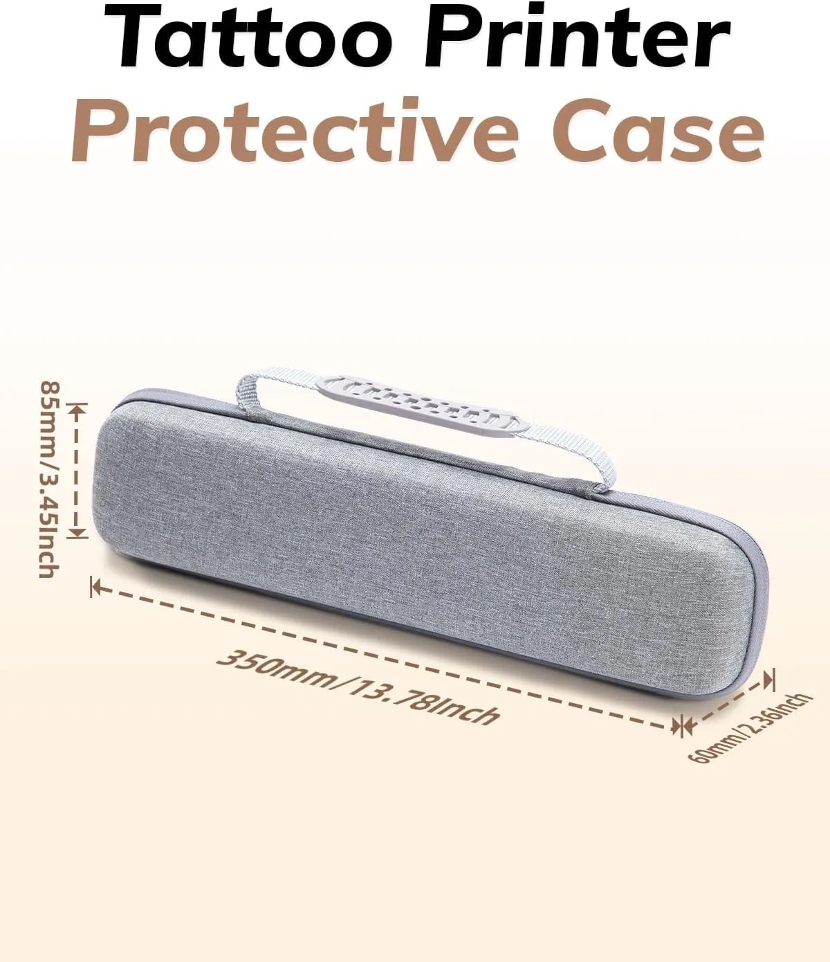 Tattoo Printer Case, Waterproof Bag ,Portable Case Compatible with Itari, COLORWING, Odaro, Omezizy M08F/TP88/TP81/TP83/TP86/TP87/P831/PJ762/PJ763MFi/MT800Q Portable Therma Printer(Box Only), Grey