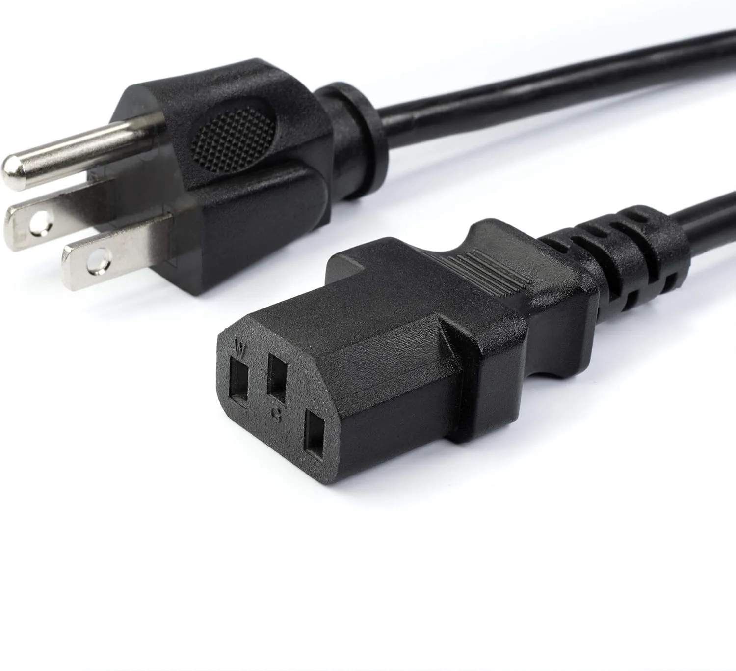 THE CIMPLE CO 15 Feet, Black - 3 Prong AC Power Cable for Computer, Medical, Server, & Desktop - C13 Power Supply Cord - NEMA 5-15P to C13 / IEC 320 - (4.5 Meter)