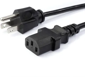 THE CIMPLE CO 15 Feet, Black - 3 Prong AC Power Cable for Computer, Medical, Server, & Desktop - C13 Power Supply Cord - NEMA 5-15P to C13 / IEC 320 - (4.5 Meter)