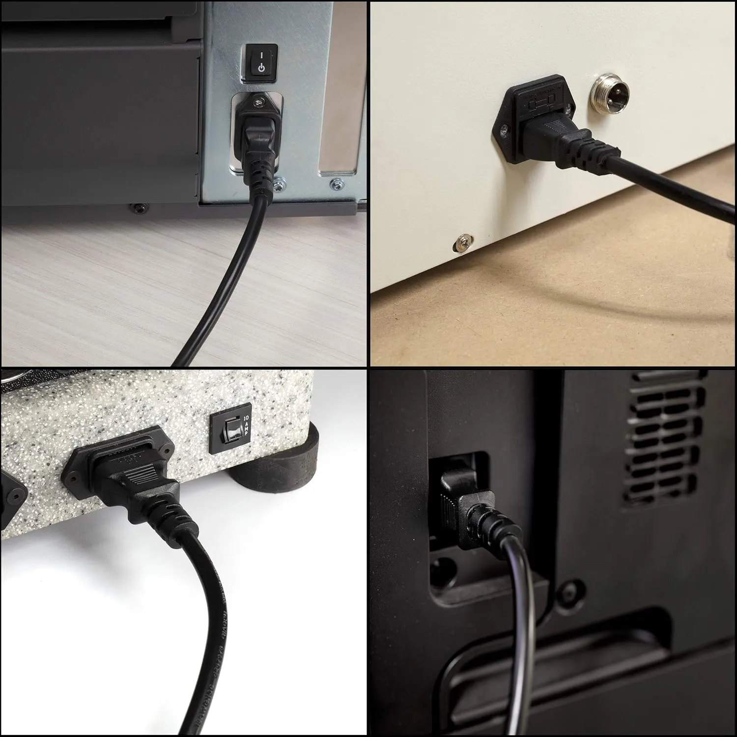 THE CIMPLE CO 15 Feet, Black - 3 Prong AC Power Cable for Computer, Medical, Server, & Desktop - C13 Power Supply Cord - NEMA 5-15P to C13 / IEC 320 - (4.5 Meter)