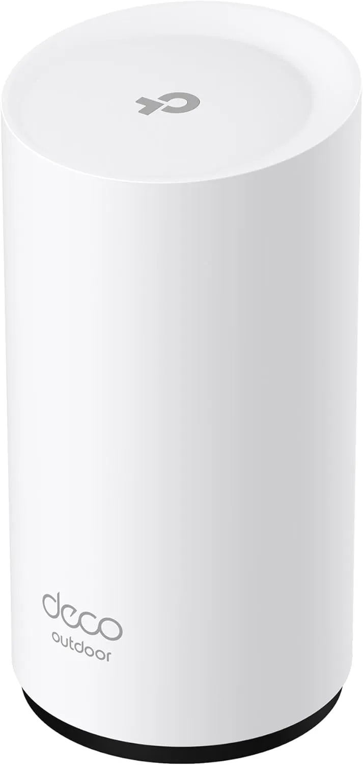 TP-Link BE5000 Dual-Band Wi-Fi 7 Outdoor Mesh WiFi Extender Unit Deco BE25-Outdoor (1-Pack) | Up to 2,800 sq.ft | 2*2.5G PoE  Ports, IP65 Waterproof, MLO | Multiple Mounting Options | Secure by Design