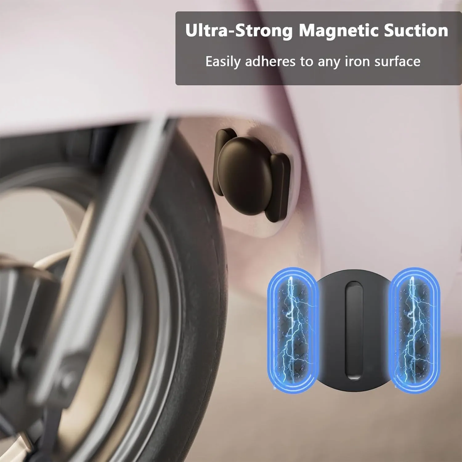 Tracker Device for Vehicles,Mini Hidden Car Tracker with Magnetic Case,No Monthly Fee Real Time Car GPS Tracker Works with Apple Find My (iOS Only) (Black,1PCS)