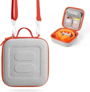Travel Case Hard Case Replacement for Yoto Mini, Kids Audio Card Portfolio Case Designed to Hold Player, Audio Cards, and Accessories for Boys and Girls (new gray with handle)