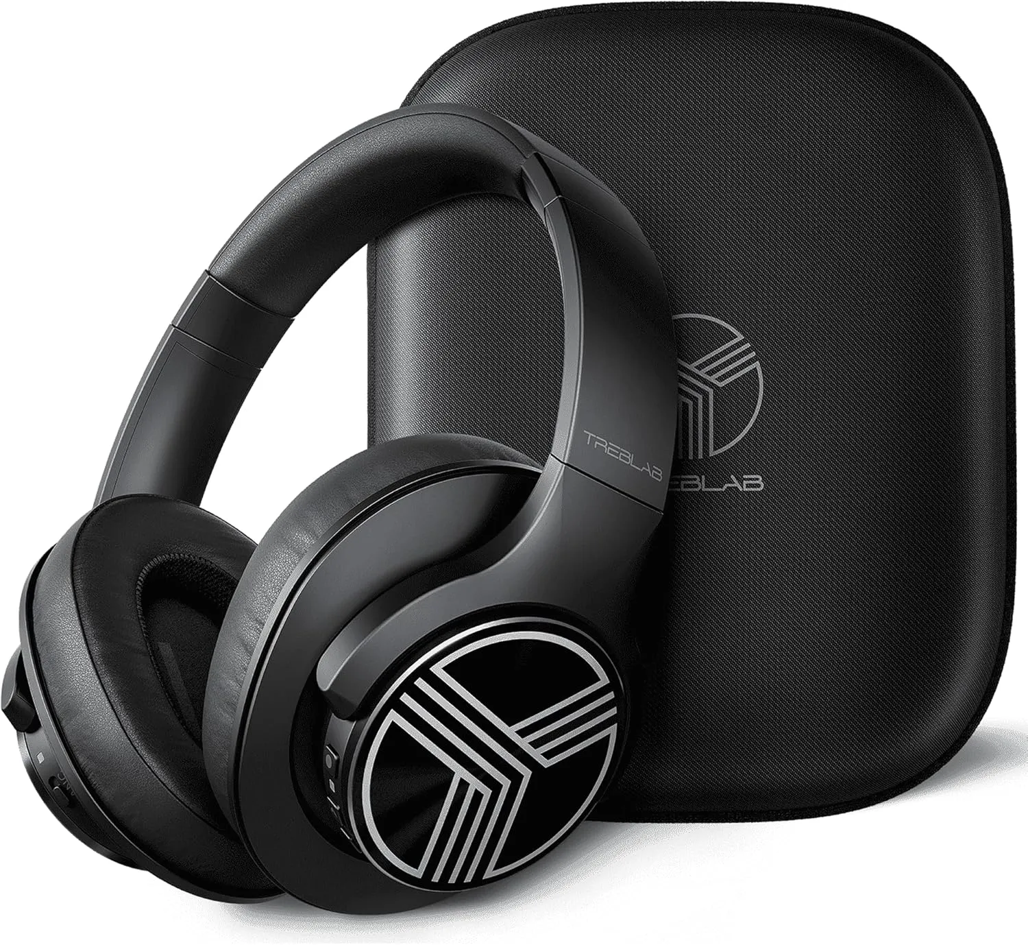 TREBLAB Z2 Active Noise Cancelling Workout Headphones - Signature-HD Sound, Deep Bass, 35H Battery, Comfortable, Foldable Over Ear Bluetooth Headphones Wireless. for Gym, Sport, Travel. Mic for Calls