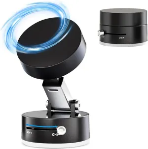 Vacuum Magnetic Phone Holder, 2025 New Upgraded Foldable Portable Vacuum Magnetic Phone Stand, Adjustable and Retractable Suction Car Phone Mount for iPhone 16/15/14/13/12/Gym/Mirror/Shower