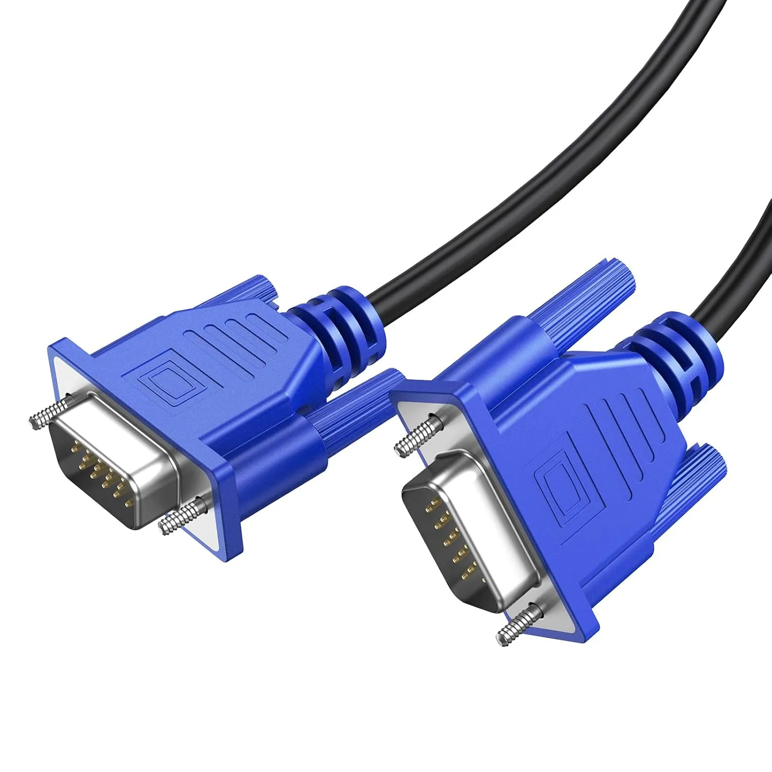 VGA Cable 2-Pack, 3FT VGA Monitor Cable Male to Male Cord 1080P Full HD High Resolution for Monitor TV Computer Projector-Blue