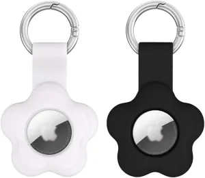 Watbro Airtag Keychain Flower Case for AirTag Tracker,Protective AirTag Holder with Anti-Lost Keychain,Anti-Drop Scratch