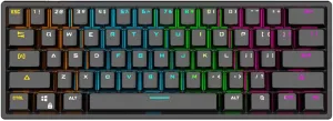 Waterproof Gaming Keyboard USB Wired Mechanical Keyboard 60 Percent Keyboard for Computer Laptop Portable Light Up Keyboard RGB Backlit Keyboard Gaming Accessories Cool Stuff (61 Keys)