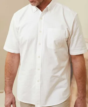 White Classic Fit Short Sleeve Oxford Shirt