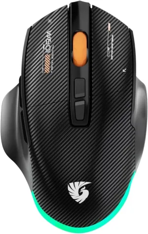 Wireless Gaming Mouse - Programmable Macro 7 Button Mice with 12800DPI, Corded Bluetooth Mouse for Business Home Office, Ergonomic Shape for Windows Computers, Macs, iPad, PC and Laptops