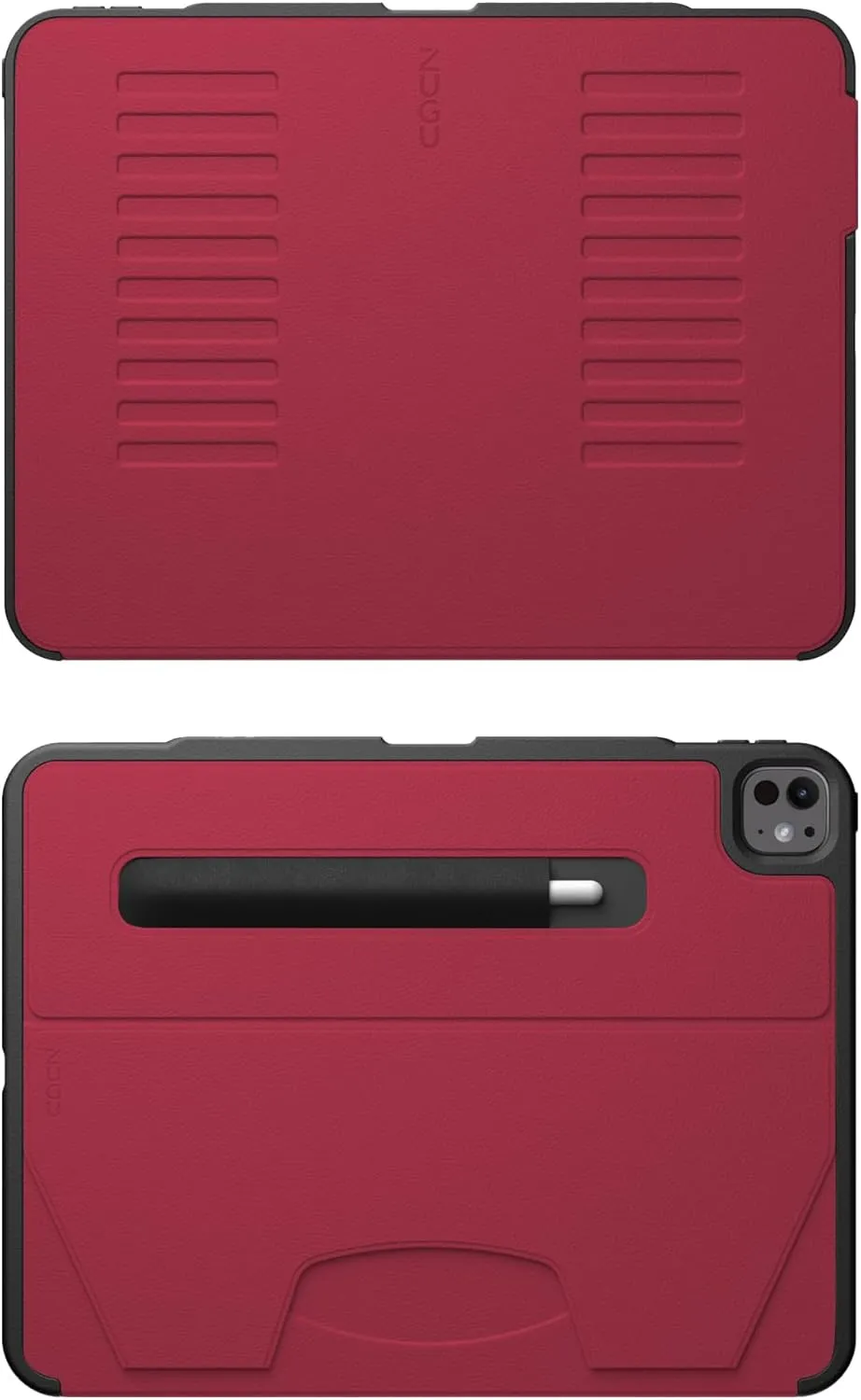 Zugu Case for iPad Pro 13 (M4) 2024, Slim Protective Cover with Apple Pencil Holder, Auto Wake/Sleep, Multiple Viewing Angles, iPad Pro 13 Inch Cover, Phone Protectors, Scarlet Red